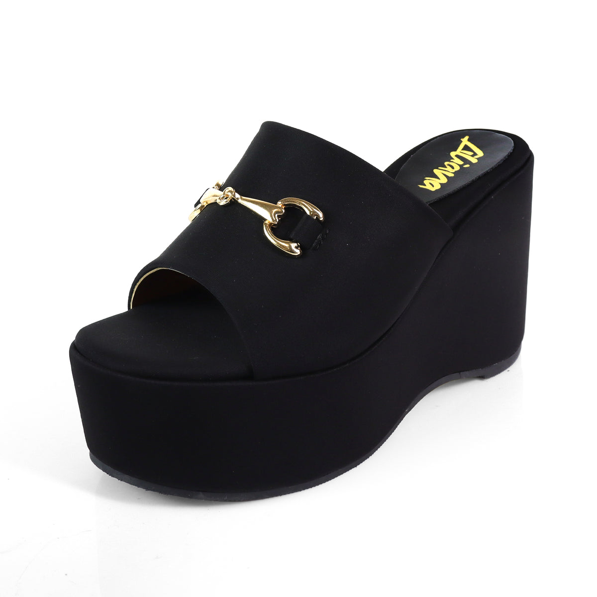 TATIANA-1 OPEN TOE HORSEBIT MULE W/ WEDGE