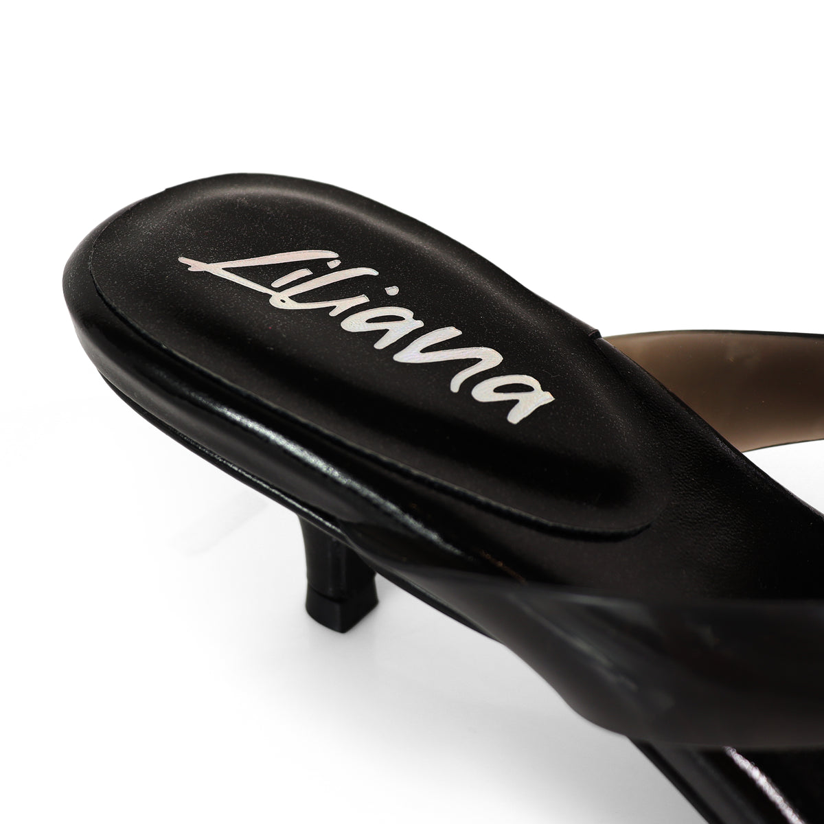 TEALA-1 TRANSPARENT THONG W/ KITTEN HEEL