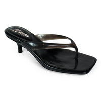 TEALA-1 TRANSPARENT THONG W/ KITTEN HEEL