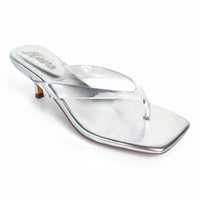 TEALA-1 TRANSPARENT THONG W/ KITTEN HEEL