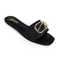 TIANA-2 RAFFIA BUCKLE SILDE