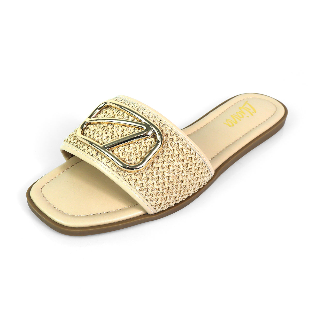 TIANA-2 RAFFIA BUCKLE SILDE