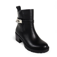VICKY-1 PLAQUE TOURET ANKLE BOOTIE W/ LUG SOLE