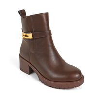 VICKY-1 PLAQUE TOURET ANKLE BOOTIE W/ LUG SOLE