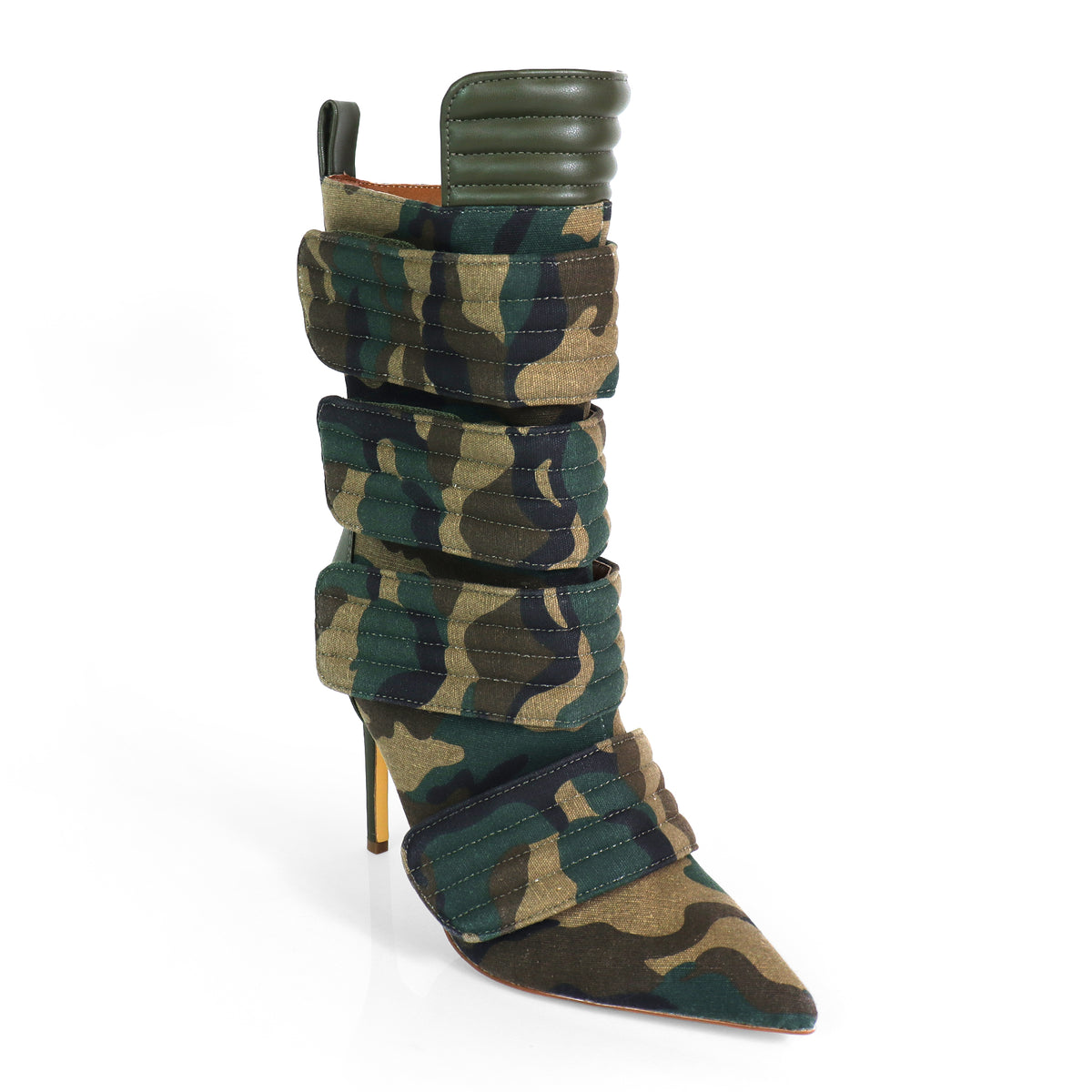 VITTO-130 POINTED TOE PANELBOOTIE W/ HEEL