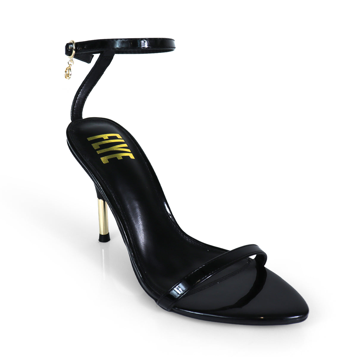 YAIMA-1 POINTED TOE ANCKLE STRAP W/ METAL HEEL