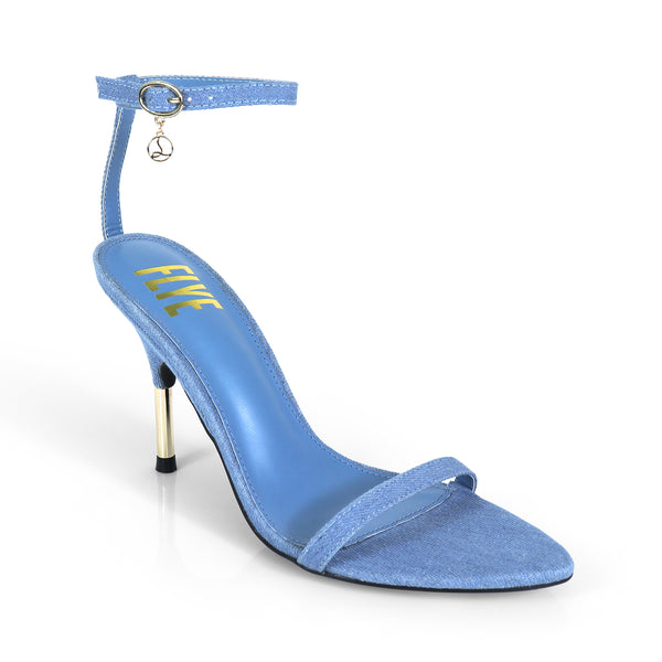 YAIMA-1 POINTED TOE ANCKLE STRAP W/ METAL HEEL